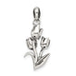 Sterling Silver Antiqued Tulip Pendant