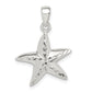 Sterling Silver Diamond Cut Star Fish Pendant