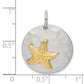 Sterling Silver Gold-Tone Starfish Brushed Pendant