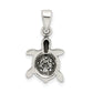 Sterling Silver Antiqued Turtle Pendant