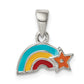 Sterling Silver Enamel Rainbow Pendant