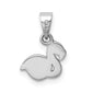 Sterling Silver Rh-Plated Multi-Color Enamel Flamingo Children'S Pendant