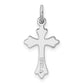 Sterling Silver Rhodium-Plated Polished Cross Pendant