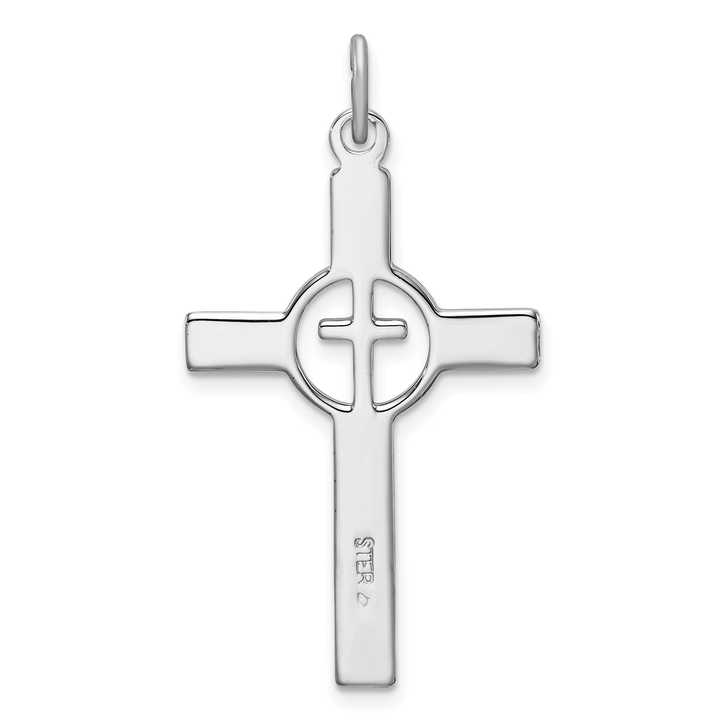 Sterling Silver Rhodium-Plated & Gold Tone Cross Pendant