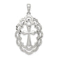 Sterling Silver Diamond-Cut Cross Pendant