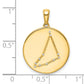 Ss/Gold Plated Sterling Silver Gold-Plated & Cz Capricorn Zodiac Pendant