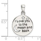 Sterling Silver Love You To The Moon Antiqued Star And Pendant