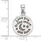 Sterling Silver Love You To The Moon Antiqued Star And Pendant