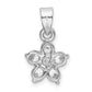 Sterling Silver Rhodium-Plated Cz Star Motif Pendant