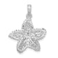 Sterling Silver De-Ani Rhodium-Plated Polished Cut-Out Filigree Starfish Pendant