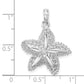 Sterling Silver De-Ani Rhodium-Plated Polished Cut-Out Filigree Starfish Pendant