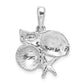 Sterling Silver De-Ani Rhodium-Plated Polished Shell Cluster Pendant