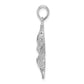 Sterling Silver De-Ani Rhodium-Plated Polished And Textured Starfish Pendant