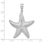 Sterling Silver De-Ani Rhodium-Plated Polished Textured Starfish Pendant