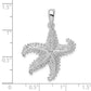 Sterling Silver De-Ani Rhodium-Plated Polished Pierced Starfish Pendant