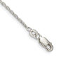 7 Inch Sterling Silver 1.5mm Beveled Oval Cable Chain