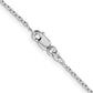 20 Inch Sterling Silver Rhodium-Plated 1.5mm Beveled Oval Cable Chain