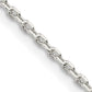 22 Inch Sterling Silver 1.5mm Beveled Oval Cable Chain