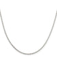 26 Inch Sterling Silver 2mm Beveled Oval Cable Chain