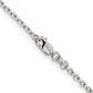 30 Inch Sterling Silver 2mm Beveled Oval Cable Chain