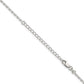 18 Inch Sterling Silver 2mm Beveled Oval Cable Chain W/2In Ext.