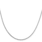 16 Inch Sterling Silver Rhodium-Plated 2mm Beveled Oval Cable Chain