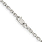 42 Inch Sterling Silver 2.75mm Beveled Oval Cable Chain