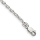 7 Inch Sterling Silver 2.75mm Beveled Oval Cable Chain