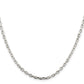 18 Inch Sterling Silver 3.25mm Beveled Oval Cable Chain