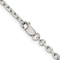 18 Inch Sterling Silver 3.25mm Beveled Oval Cable Chain