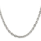 24 Inch Sterling Silver 4.9mm Beveled Oval Cable Chain