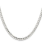 24 Inch Sterling Silver 4.5mm Concave Beveled Curb Chain