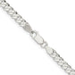 26 Inch Sterling Silver 4.5mm Concave Beveled Curb Chain