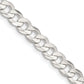 16 Inch Sterling Silver 5.65mm Concave Beveled Curb Chain