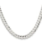 26 Inch Sterling Silver 6.75mm Concave Beveled Curb Chain