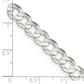 16 Inch Sterling Silver 6.75mm Concave Beveled Curb Chain