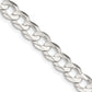 22 Inch Sterling Silver 6.75mm Concave Beveled Curb Chain