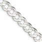 18 Inch Sterling Silver 7.8mm Concave Beveled Curb Chain