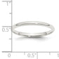 Sterling Silver 2mm Comfort Fit Size 10 Band