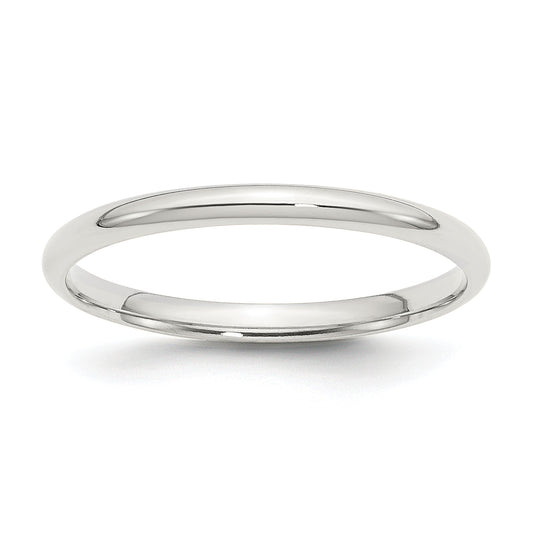 Sterling Silver 2mm Comfort Fit Size 5 Band