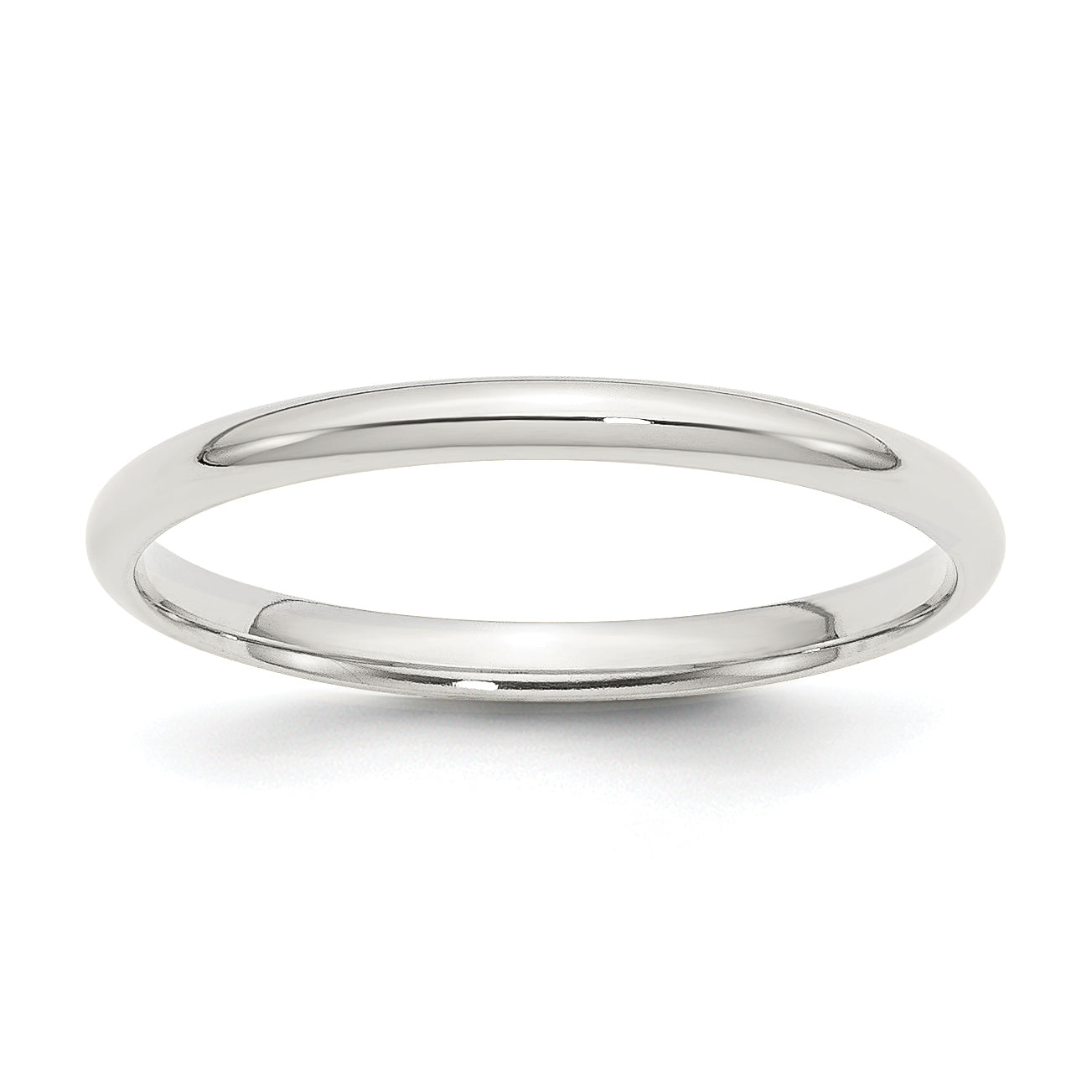 Sterling Silver 2mm Comfort Fit Size 4 Band