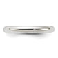 Sterling Silver 3mm Comfort Fit Size 10 Band