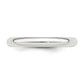 Sterling Silver 3mm Comfort Fit Size 10 Band