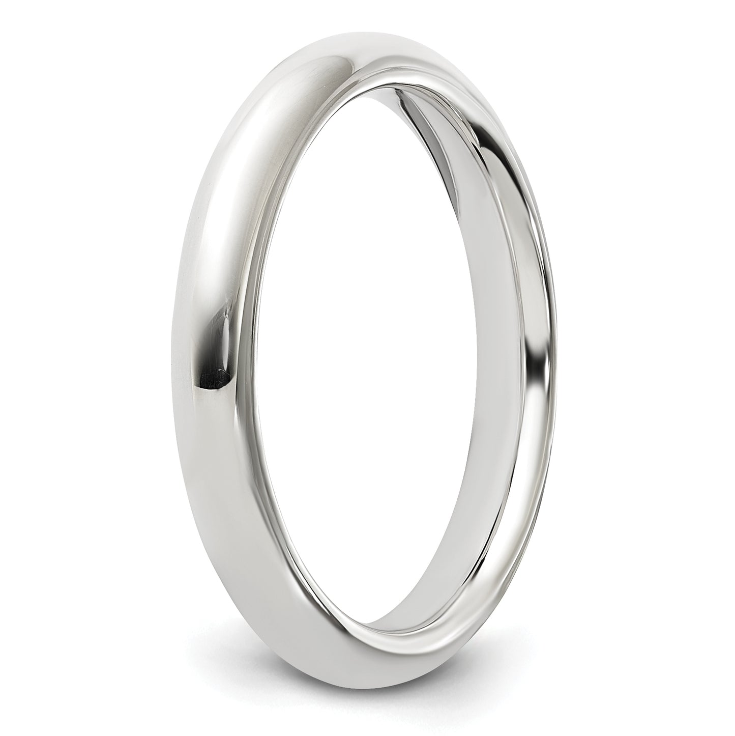 Sterling Silver 3mm Comfort Fit Size 10 Band