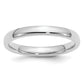 Sterling Silver Rhodium-Plated 3mm Comfort Fit Size 12.5 Band