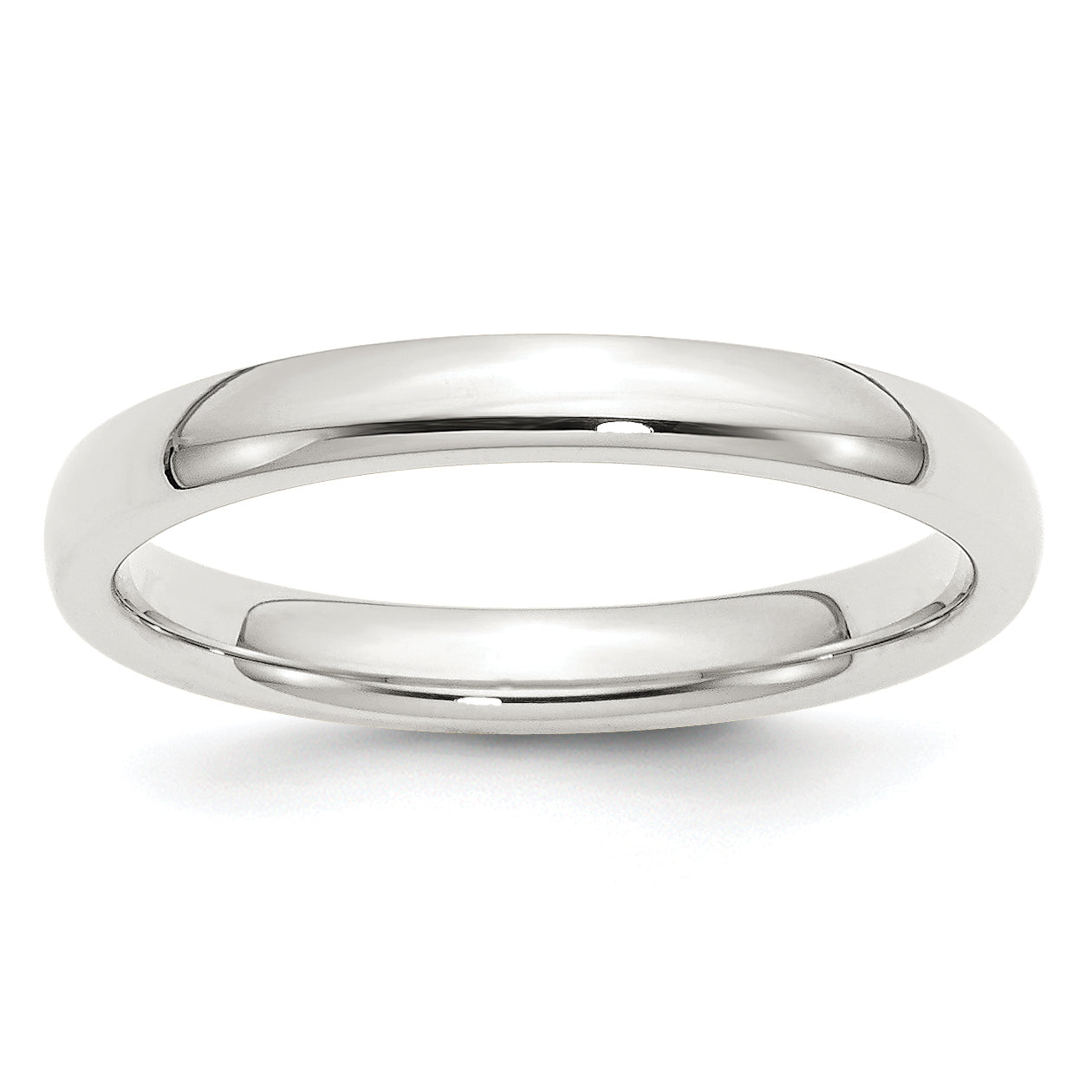 Sterling Silver 3mm Comfort Fit Size 7.5 Band