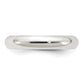 Sterling Silver 4mm Comfort Fit Size 7.5 Band