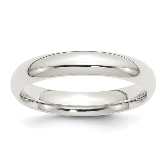 Sterling Silver 4mm Comfort Fit Size 10 Band