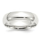 Sterling Silver 6mm Comfort Fit Size 10 Band