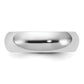 Sterling Silver Rhodium-Plated 6mm Comfort Fit Size 13 Band